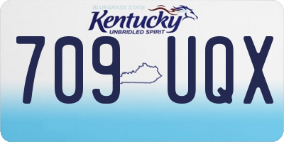 KY license plate 709UQX