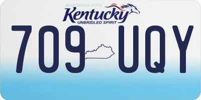 KY license plate 709UQY