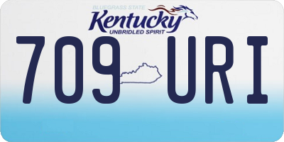 KY license plate 709URI