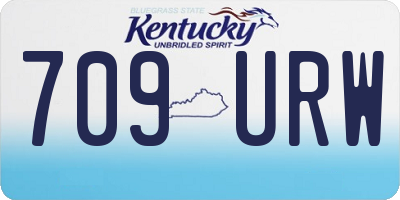 KY license plate 709URW