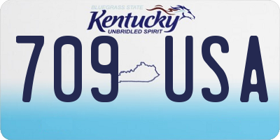 KY license plate 709USA