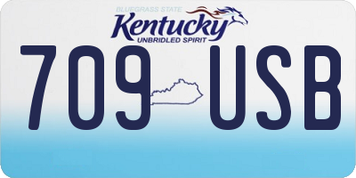 KY license plate 709USB