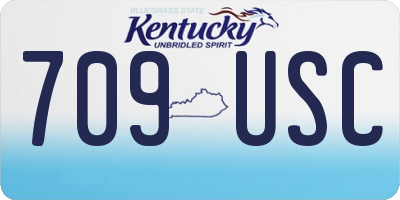 KY license plate 709USC