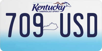 KY license plate 709USD