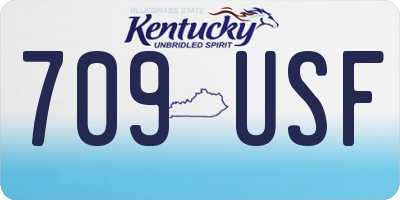 KY license plate 709USF