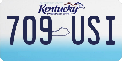 KY license plate 709USI
