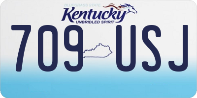 KY license plate 709USJ