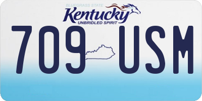 KY license plate 709USM
