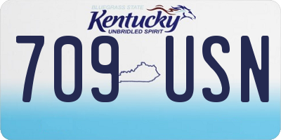 KY license plate 709USN