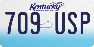KY license plate 709USP