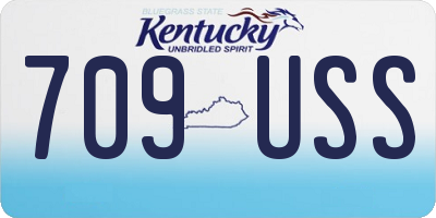KY license plate 709USS