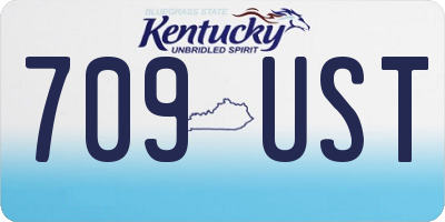KY license plate 709UST