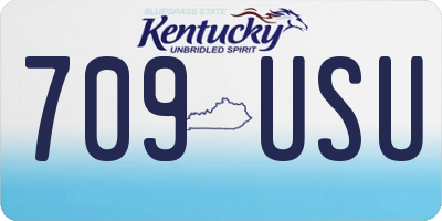 KY license plate 709USU
