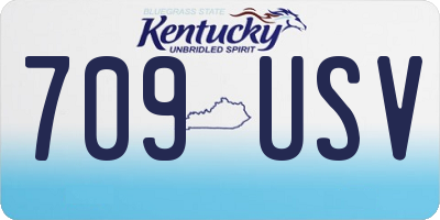 KY license plate 709USV