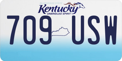 KY license plate 709USW