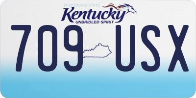 KY license plate 709USX