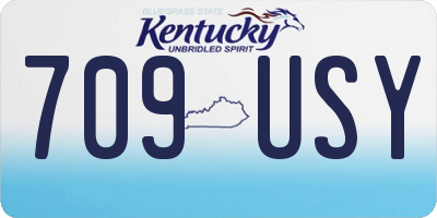 KY license plate 709USY