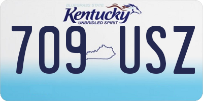 KY license plate 709USZ