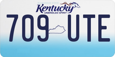 KY license plate 709UTE
