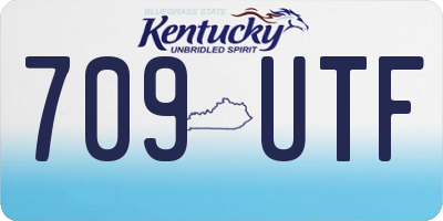 KY license plate 709UTF