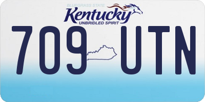 KY license plate 709UTN