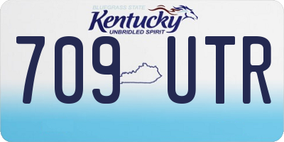 KY license plate 709UTR