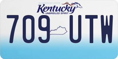 KY license plate 709UTW