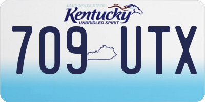 KY license plate 709UTX