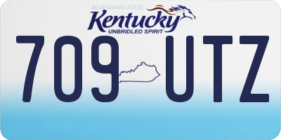 KY license plate 709UTZ