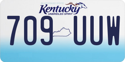 KY license plate 709UUW