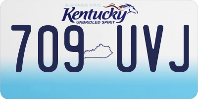 KY license plate 709UVJ