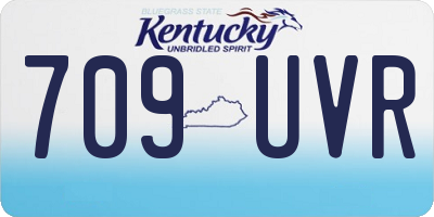 KY license plate 709UVR