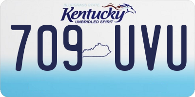 KY license plate 709UVU