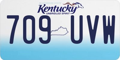 KY license plate 709UVW
