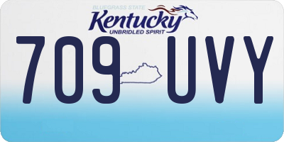 KY license plate 709UVY