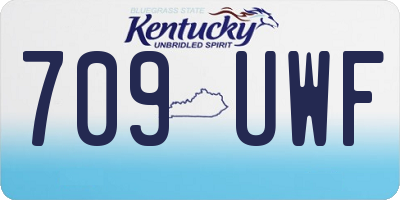 KY license plate 709UWF