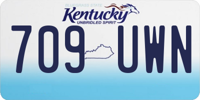 KY license plate 709UWN