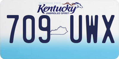 KY license plate 709UWX