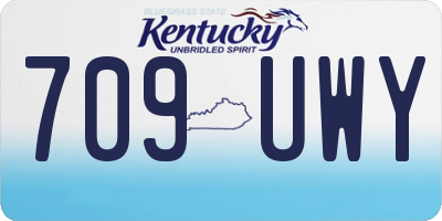 KY license plate 709UWY