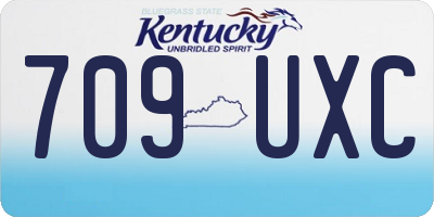 KY license plate 709UXC