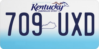 KY license plate 709UXD