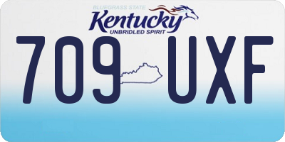 KY license plate 709UXF