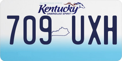 KY license plate 709UXH