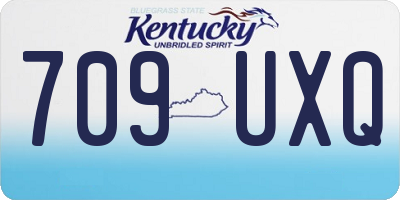 KY license plate 709UXQ
