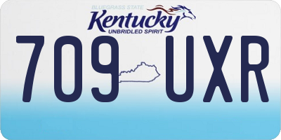 KY license plate 709UXR