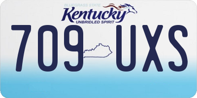 KY license plate 709UXS