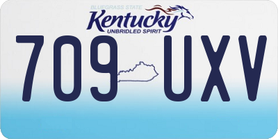 KY license plate 709UXV