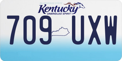KY license plate 709UXW