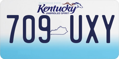 KY license plate 709UXY