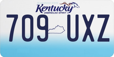 KY license plate 709UXZ
